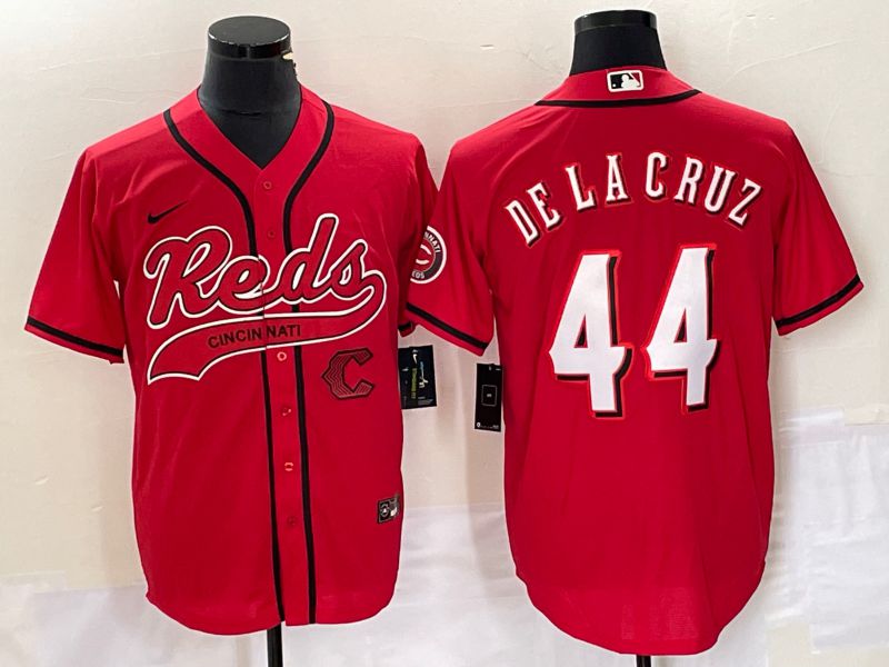 Men Cincinnati Reds #44 De La Cruz Red Nike 2023 Game MLB Jersey1->cincinnati reds->MLB Jersey